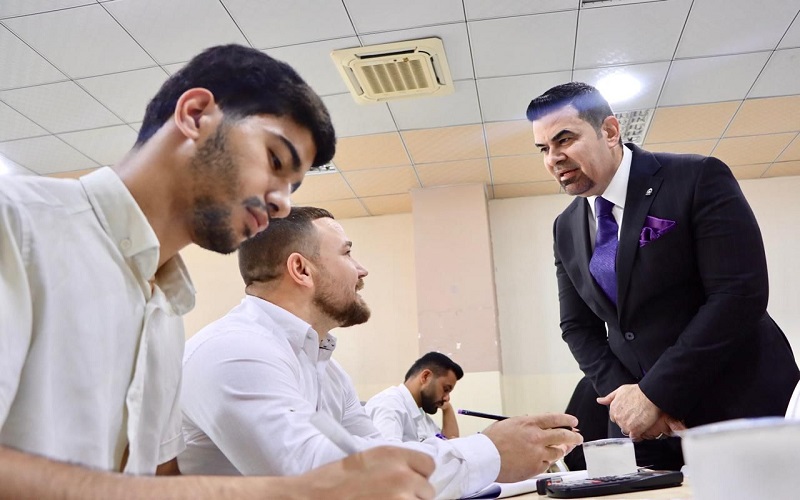 The President of Kirkuk University inspects the final exams and urges the removal of all obstacles facing students.